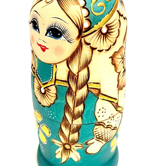 Russian Nesting Doll Matryoshka Vintage Had Painted Luxury Decor 5 pieces 1984 - Picture 2 of 14